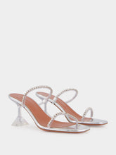 Amina Muaddi Gilda Glass Slipper with Crystal Straps