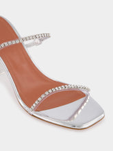 Amina Muaddi Gilda Glass Slipper with Crystal Straps