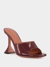 Amina Muaddi Wine Patent Lupita Slipper