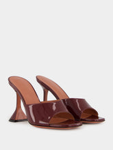 Amina Muaddi Wine Patent Lupita Slipper