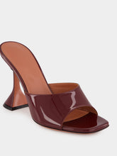 Amina Muaddi Wine Patent Lupita Slipper