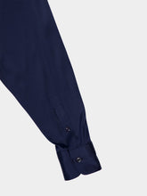 Tom Ford Dark Navy Silk Satin Relaxed Shirt