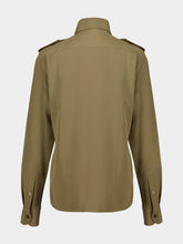Tom Ford Khaki Silk Military Shirt