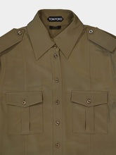 Tom Ford Khaki Silk Military Shirt
