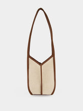 HEREU Ivory and Chestnut Calella Bucket Canvas Bag