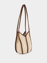 HEREU Ivory and Chestnut Calella Bucket Canvas Bag