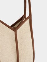 HEREU Ivory and Chestnut Calella Bucket Canvas Bag