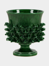 Jean Roger Emerald Green Artichoke Ceramic Vase