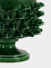 Jean Roger Emerald Green Artichoke Ceramic Vase