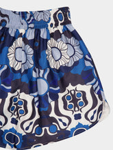 Paula Calcita Flora Mix Printed Silk Twill Shorts