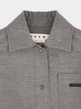 Marni Sooty Grey Woven Wool Shirt