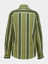 Marni Juniper Green Degradé Stripe Shirt
