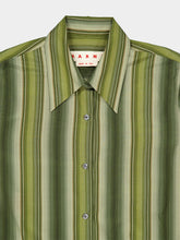 Marni Juniper Green Degradé Stripe Shirt