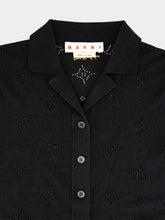 Marni Black Openwork Knit Wool Shirt