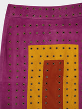 Paula Campfire Purple Potion Suede Skirt with Fringes