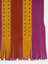 Paula Campfire Purple Potion Suede Skirt with Fringes