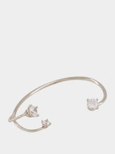 Panconesi Silver Three Point Crystal Ear Cuff