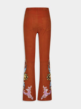 Paula Capella Embroidered Suede Pants