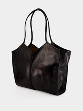 HEREU Black Calella Squared Medium Tote Bag