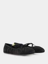 Dolce & Gabbana Black Satin Ballet Flats