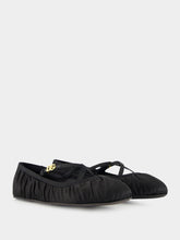 Dolce & Gabbana Black Satin Ballet Flats