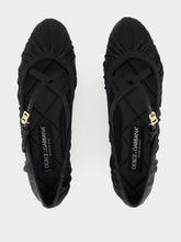 Dolce & Gabbana Black Satin Ballet Flats