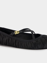Dolce & Gabbana Black Satin Ballet Flats
