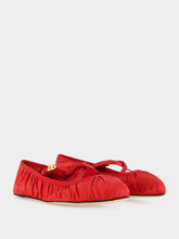 Dolce & Gabbana Red Satin Vally Ballet Flats