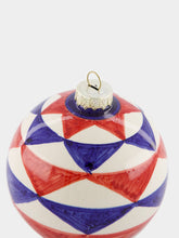 Les Ottomans Blue and Red 10cm Christmas Ball