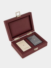 Hector Saxe Paris Aubergine Grained Leather Card Box