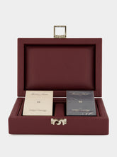 Hector Saxe Paris Aubergine Grained Leather Card Box