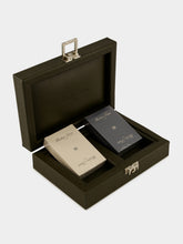 Hector Saxe Paris Green Leather Playing Cards Coffret Set