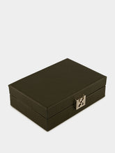 Hector Saxe Paris Green Leather Playing Cards Coffret Set