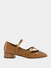 Dolce & Gabbana Brown Patent Mid-Heel Mary Jane Pumps