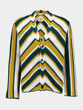 Marni Teal and Yellow Crochet Cardigan