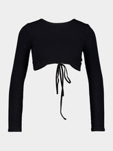 Hunza G Black Crinkle Celeste Crop Top