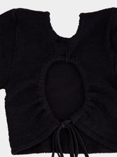 Hunza G Black Crinkle Celeste Crop Top