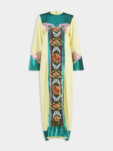 Paula Celeste A-Line Embroidered Maxi Dress