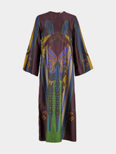 Paula Celina Fairytail Turtleneck Printed Silk Twill Dress