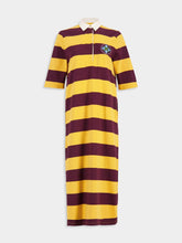 Paula Cetus Striped Polo Dress With Embroidered Patch