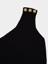 Balmain Asymmetric One-Shoulder Knit Top