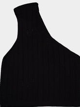 Balmain Asymmetric One-Shoulder Knit Top