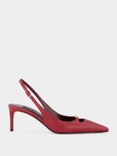 Dolce & Gabbana Bordeaux Mid-Heel Slingback Pumps