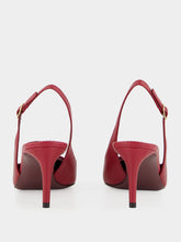 Dolce & Gabbana Bordeaux Mid-Heel Slingback Pumps