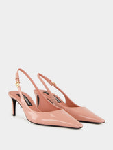 Dolce & Gabbana Pink Polished Calfskin Slingbacks