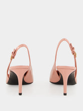 Dolce & Gabbana Pink Polished Calfskin Slingbacks