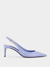 Dolce & Gabbana Blue Polished Calfskin Slingbacks