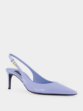 Dolce & Gabbana Blue Polished Calfskin Slingbacks