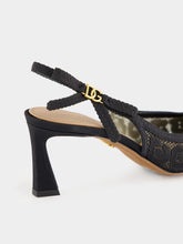 Dolce & Gabbana Black Lace Slingback Pumps