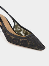 Dolce & Gabbana Black Lace Slingback Pumps